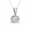 Thumbnail Image 0 of Previously Owned - 1/5 CT. Certified Canadian Diamond Solitaire Tension Pendant in 14K White Gold (I/I2) - 17''