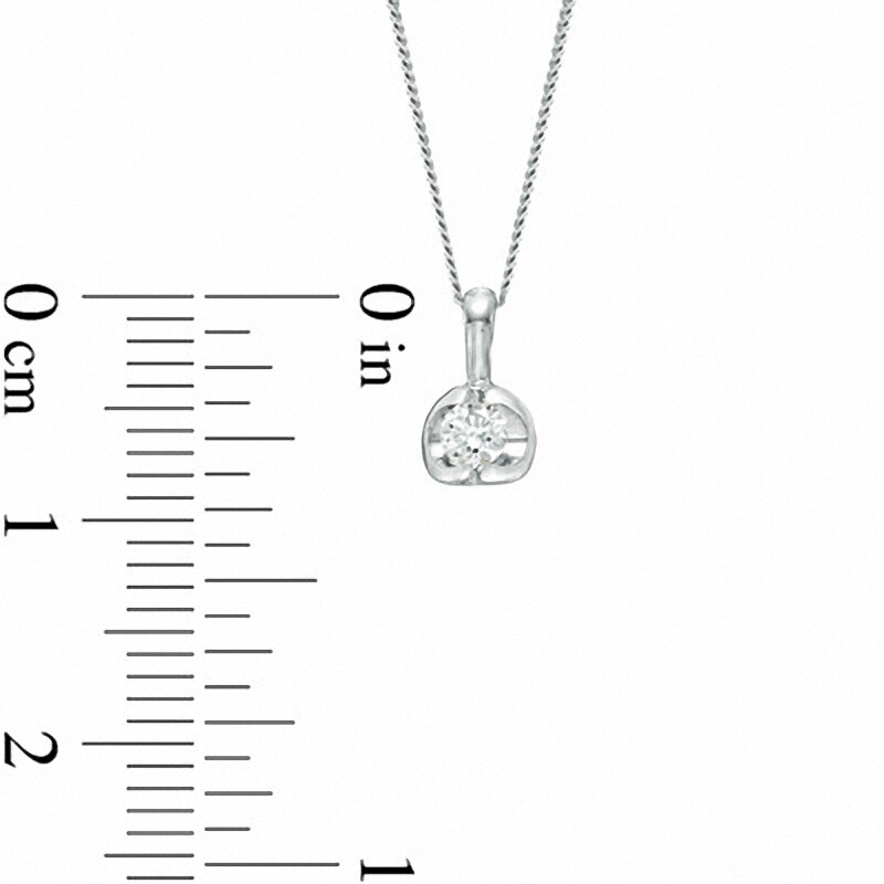 Previously Owned 0.50 CT. Diamond Solitaire Tension-Set Pendant in 14K White Gold (I/I1