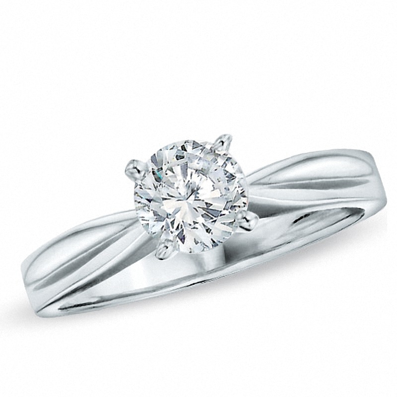 Main Image 1 of Previously Owned 0.50 CT. Prestige® Diamond Solitaire Engagement Ring in 14K White Gold (J/I1)