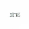 Thumbnail Image 1 of Previously Owned - 1/10 CT. T.W.   Princess-Cut Diamond Stud Earrings in 14K White Gold (I/I2)