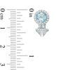 Previously Owned - Aquamarine and Lab-Created White Sapphire Pendant, Ring and Earrings Set in Sterling Silver