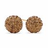 Thumbnail Image 1 of Previously Owned - 8.0mm Champagne Crystal Ball Stud Earrings in 14K Gold