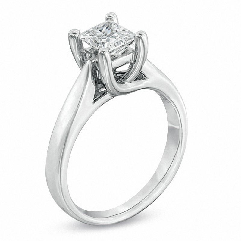 Previously Owned - Celebration  Grand™ 1.00 CT. Princess-Cut Diamond Ring in 14K White Gold (H-I/I1)