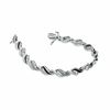 Thumbnail Image 2 of Previously Owned - 0.33 CT. T.W. Enhanced Black and White Diamond Waves Bracelet in Sterling Silver - 7.25"