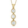 Previously Owned - 0.50 CT. T.W. Diamond Three Stone Drop Pendant in 14K Gold (I/I2