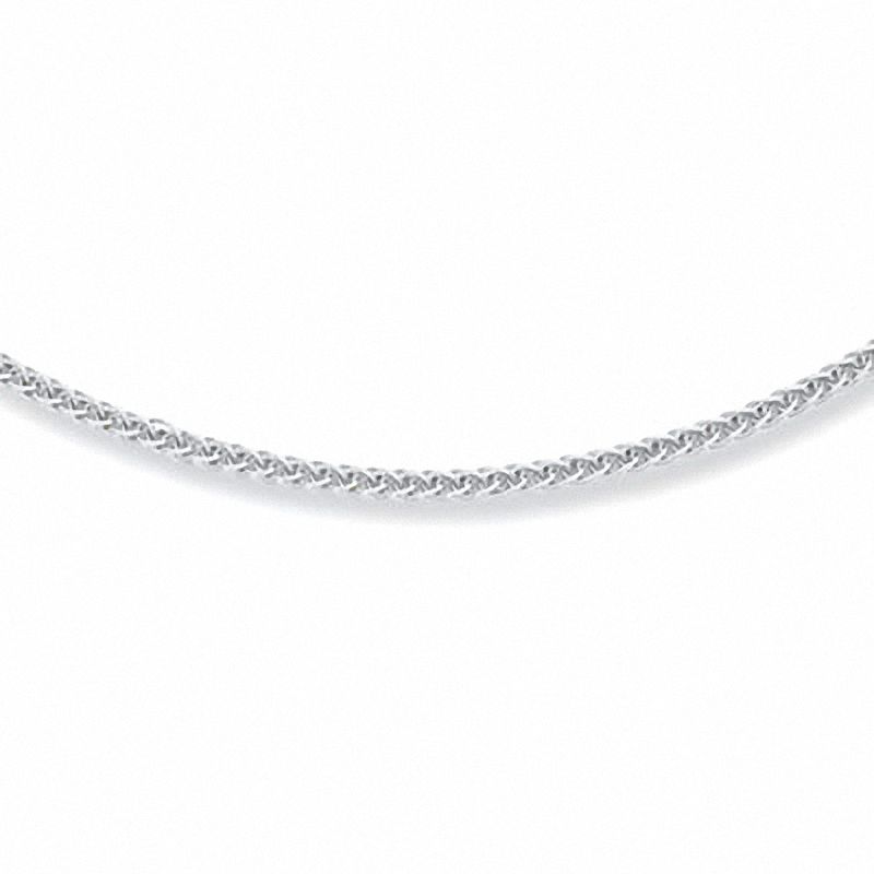Main Image 1 of Previously Owned - Ladies' 1.0mm Square Wheat Chain Necklace in 14K White Gold - 18"