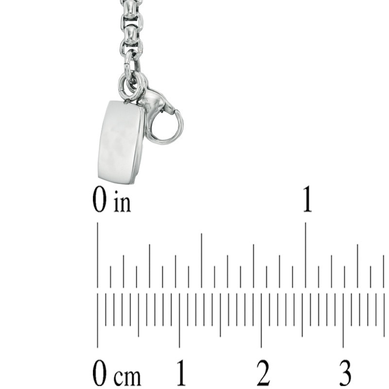 Main Image 3 of Previously Owned - Men's Lord's Prayer Shield Pendant in Stainless Steel and Yellow IP - 24"
