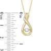 Previously Owned - Unstoppable Love™ 0.14 CT.  Canadian Diamond Infinity Teardrop Pendant in 10K Gold (I/I2)