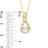 Thumbnail Image 2 of Previously Owned - Unstoppable Love™  0.14 CT.   Diamond Infinity Teardrop Pendant in 10K Gold (I/I2)
