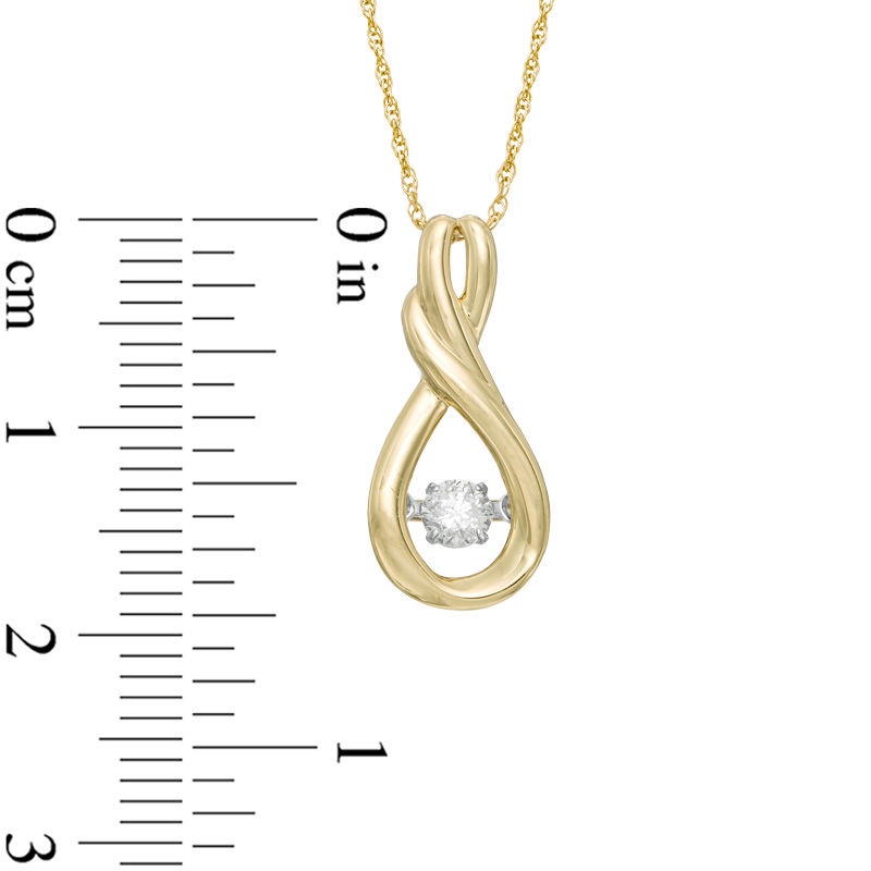 Main Image 2 of Previously Owned - Unstoppable Love™  0.14 CT.   Diamond Infinity Teardrop Pendant in 10K Gold (I/I2)