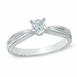 Previously Owned - 0.30 CT. Diamond Solitaire Engagement Ring in 14K White Gold (J/I1)
