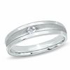Thumbnail Image 0 of Previously Owned - Men's 0.13 CT. Diamond Solitaire Wedding Band in 10K White Gold