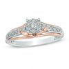 Thumbnail Image 1 of Previously Owned - Cherished Promise Collection™ 0.20 CT. T.W. Diamond Cluster Ring in 10K Two-Tone Gold