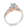 Thumbnail Image 2 of Previously Owned - Cherished Promise Collection™ 0.20 CT. T.W. Diamond Cluster Ring in 10K Two-Tone Gold
