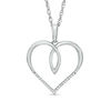 Thumbnail Image 0 of Previously Owned - Diamond Accent Heart Pendant in Sterling Silver