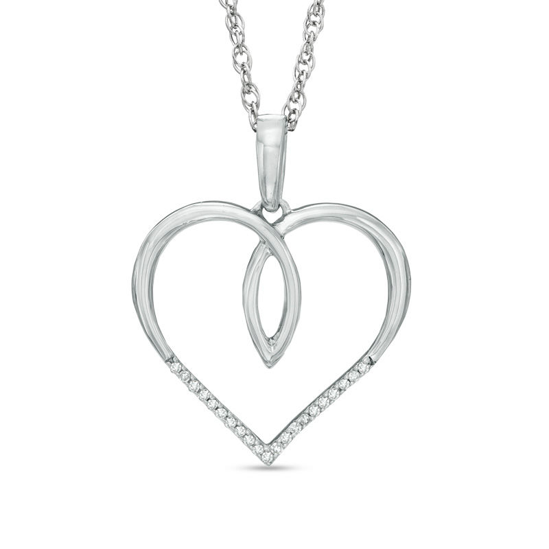 Previously Owned - Diamond Accent Heart Pendant in Sterling Silver