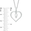 Thumbnail Image 1 of Previously Owned - Diamond Accent Heart Pendant in Sterling Silver