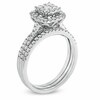 Thumbnail Image 2 of Previously Owned - 0.95 CT. T.W. Composite Diamond Frame Bridal Set in 10K White Gold