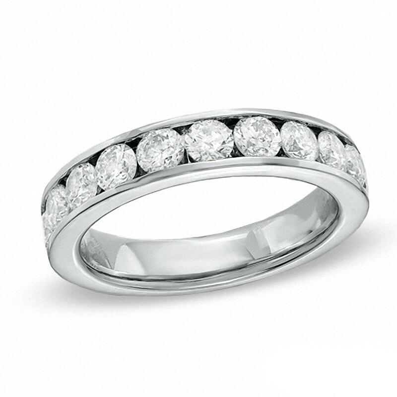 Previously Owned - 1.00 CT. T.W. Canadian Diamond Channel Band in 14K White Gold|Peoples Jewellers