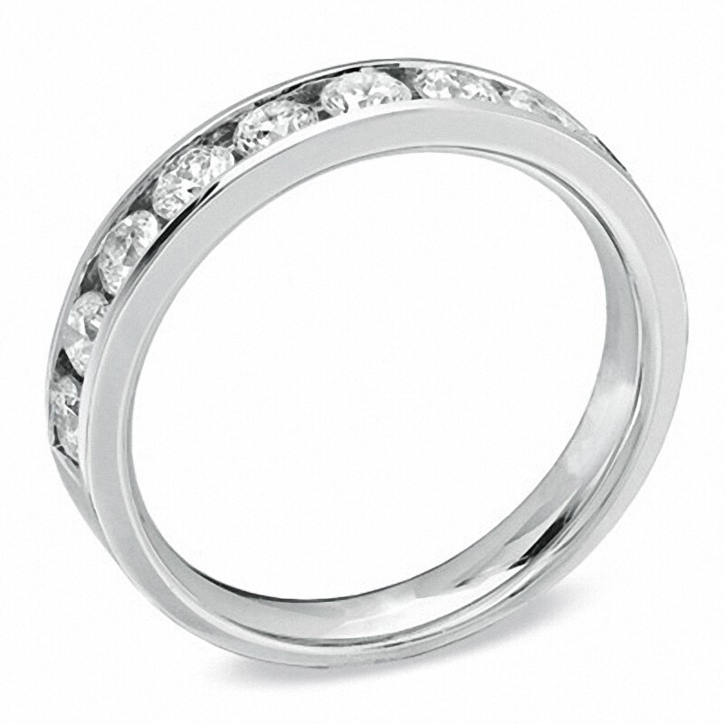 Main Image 2 of Previously Owned - 1.00 CT. T.W.  Diamond Channel Band in 14K White Gold