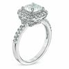 Thumbnail Image 2 of Previously Owned - 7.0mm Cushion-Cut Lab-Created White Sapphire Ring in Sterling Silver
