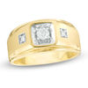 Thumbnail Image 0 of Previously Owned - Men's 0.33 CT. T.W. Octagonal Frame Three Stone Ring in 10K Gold