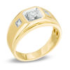 Thumbnail Image 1 of Previously Owned - Men's 0.33 CT. T.W. Octagonal Frame Three Stone Ring in 10K Gold