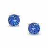 Thumbnail Image 1 of Previously Owned - 4.5mm Tanzanite Stud Earrings in Sterling Silver