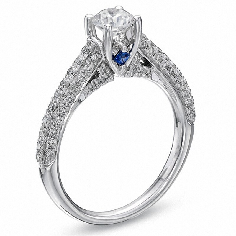 Main Image 3 of Previously Owned - Vera Wang Love Collection 0.95 CT. T.W. Diamond Engagement Ring in 14K White Gold