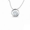 Previously Owned - 0.20 CT. Canadian Diamond Solitaire Pendant in 14K White Gold (I/I2) - 17"