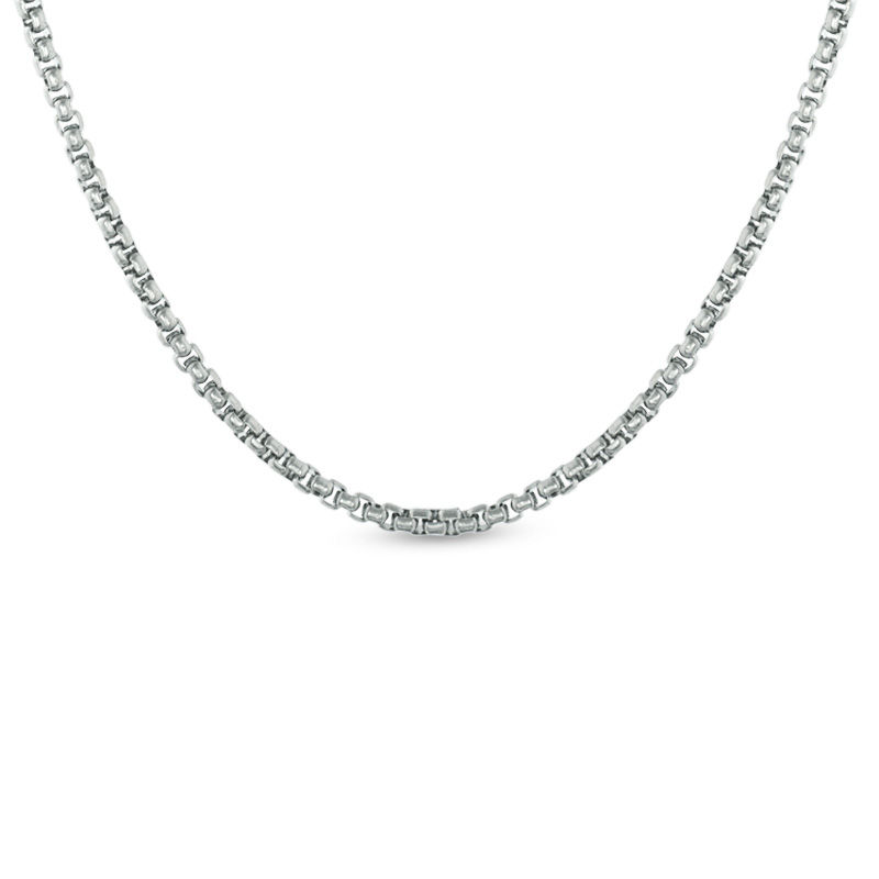 Previously Owned - Men's 3.5mm Rolo Chain Necklace in Stainless Steel - 30"