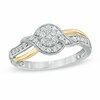 Thumbnail Image 1 of Previously Owned - Cherished Promise Collection™ 0.25 CT. T.W. Diamond Cluster Split Shank Ring in 10K Two-Tone Gold