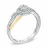 Thumbnail Image 2 of Previously Owned - Cherished Promise Collection™ 0.25 CT. T.W. Diamond Cluster Split Shank Ring in 10K Two-Tone Gold