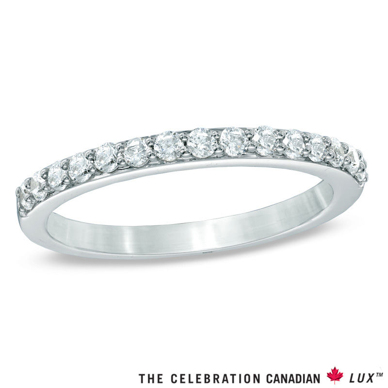 Main Image 1 of Previously Owned - Celebration  Lux® 0.40 CT. T.W. Diamond Wedding Band in 18K White Gold (I/SI2)