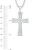 Thumbnail Image 1 of Previously Owned - Men's Diamond Accent Cross Pendant in Stainless Steel - 24"