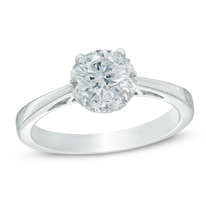 Previously Owned - 1.00 CT. T.W. Canadian Diamond Frame Engagement Ring in 14K White Gold (I/I1)