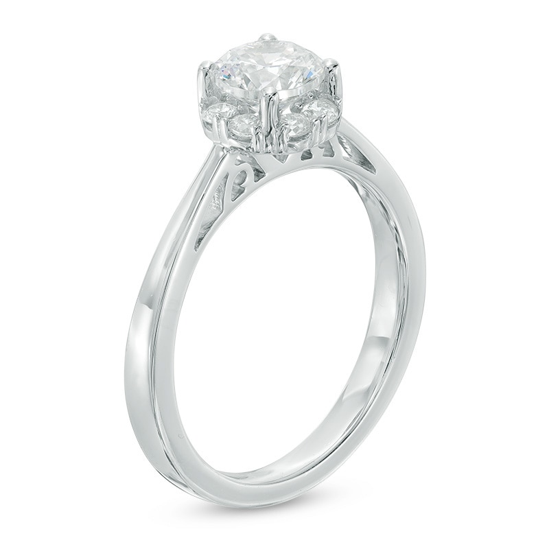 Previously Owned - 1.00 CT. T.W. Canadian Diamond Frame Engagement Ring in 14K White Gold (I/I1)