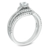Previously Owned - 0.50 CT. T.W. Diamond Frame Swirl Bridal Set in 10K White Gold