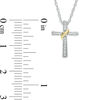 Thumbnail Image 1 of Previously Owned - Diamond Accent Wrap Around Cross Pendant in 10K Two-Tone Gold