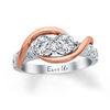 Thumbnail Image 1 of Previously Owned - Ever Us™ 1.00 CT. T.W. Two-Stone Diamond Swirl Anniversary Band in 14K Two-Tone Gold