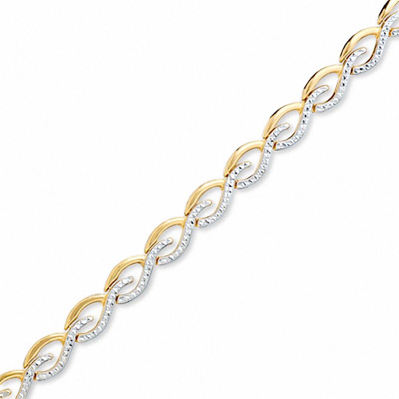 Previously Owned - Swirl Stampato Bracelet in 10K Two-Tone Gold - 7.25"|Peoples Jewellers