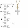 Thumbnail Image 2 of Previously Owned - Child's Crystal Cross Pendant in 14K Gold - 13"