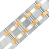 Thumbnail Image 1 of Previously Owned - Men's 0.28 CT. T.W. Diamond Link Bracelet in Stainless Steel and Yellow IP - 8.75"