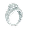 Thumbnail Image 1 of Previously Owned - 1.00 CT. T.W. Princess-Cut Composite Diamond Frame Engagement Ring in 10K White Gold