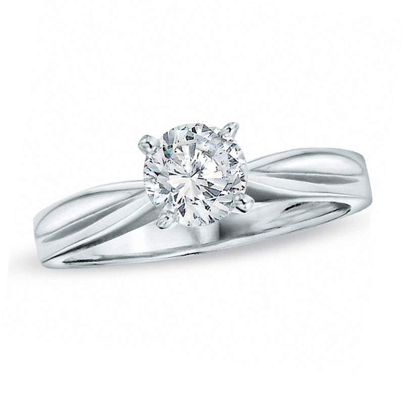 Previously Owned - 0.50 CT. Prestige® Diamond Solitaire Engagement Ring in 14K White Gold (J/I1)