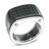 Thumbnail Image 1 of Previously Owned - Men's 0.19 CT. T.W. Black Diamond Band in Stainless Steel with Black IP