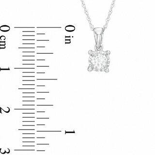 Previously Owned - 0.25 CT. Diamond Solitaire Pendant in 10K White Gold