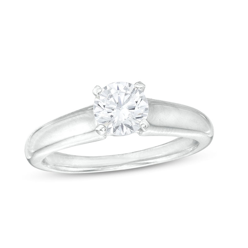 Previously Owned - 0.70 CT. Diamond Solitaire Engagement Ring in 14K White Gold (I/I1)