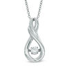 Thumbnail Image 1 of Previously Owned - Unstoppable Love™  0.14 CT.   Diamond Infinity Pendant in 10K White Gold (I/I2)
