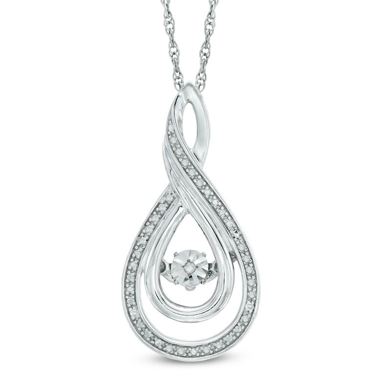 Previously Owned - Unstoppable Loveâ¢  Diamond Accent Layered Infinity Pendant in Sterling Silver